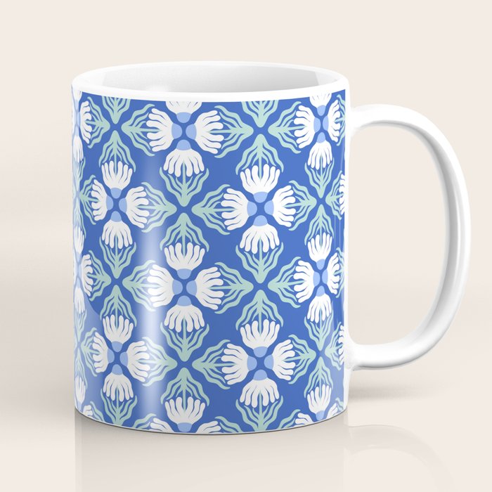 Funky Wavy Daisy Pattern Coffee Mug Gallery Image 1