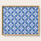 Funky Wavy Daisy Pattern Serving Tray Gallery Image 1