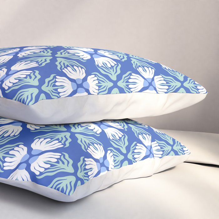 Funky Wavy Daisy Pattern Pillow Sham Gallery Image 3