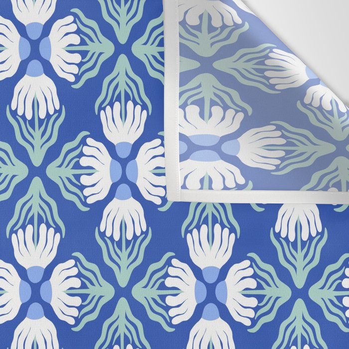 Funky Wavy Daisy Pattern Wall Tapestry Gallery Image 3