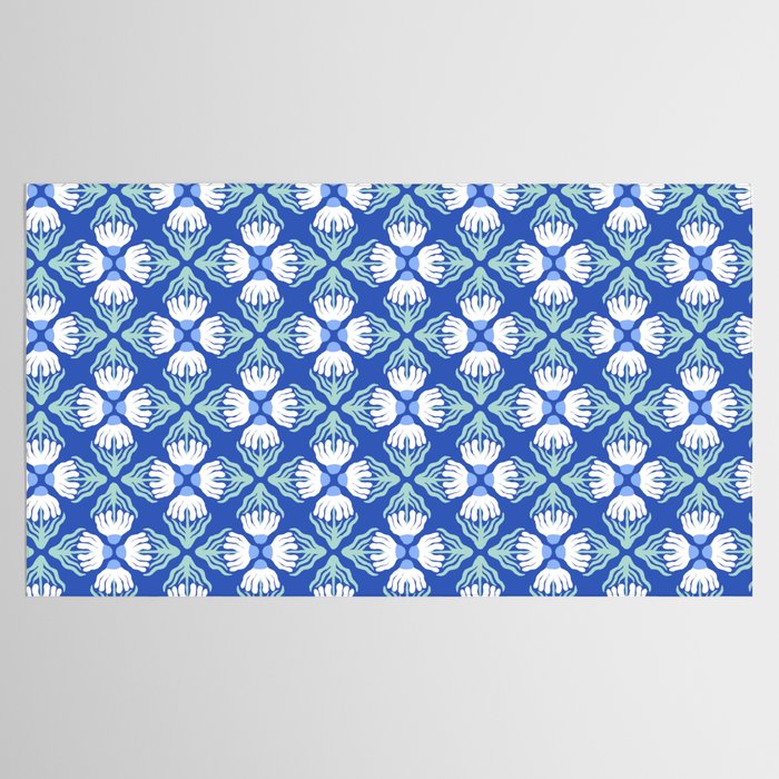 Funky Wavy Daisy Pattern Tablecloth Gallery Image 2