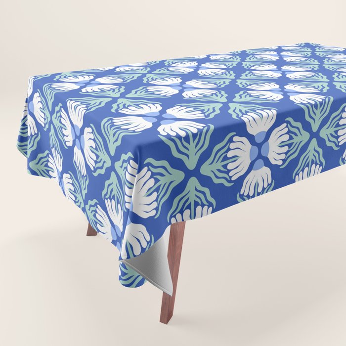 Funky Wavy Daisy Pattern Tablecloth Gallery Image 1