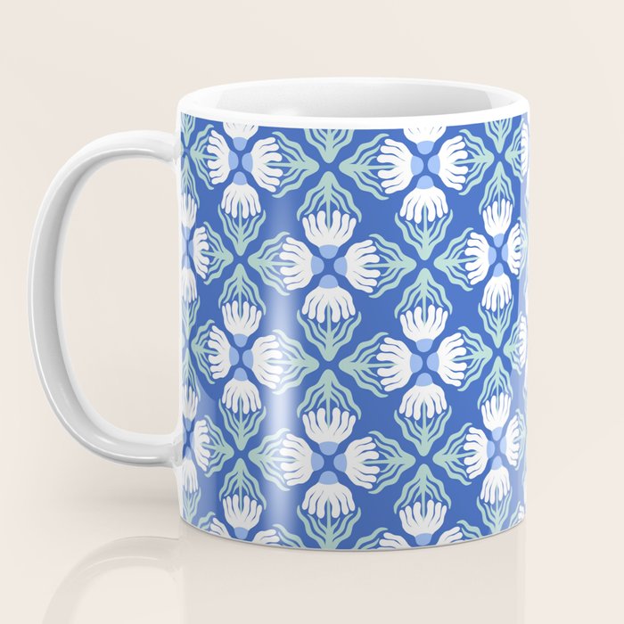 Funky Wavy Daisy Pattern Coffee Mug Gallery Image 3