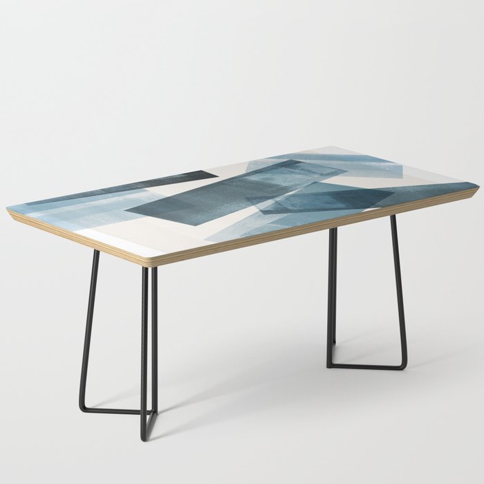 Rectangular Shapes Blue Geometric Abstract Coffee Table Gallery Image 1