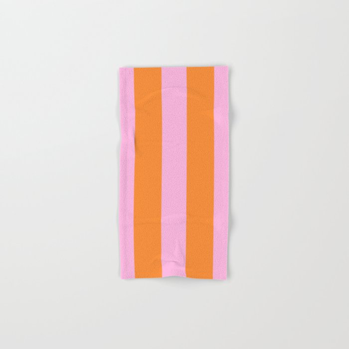 Orange and Pink Stripes  Bath Towel Gallery Image 1