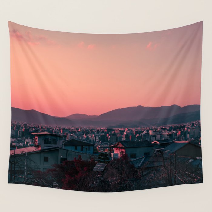 Kyoto sunset Wall Tapestry