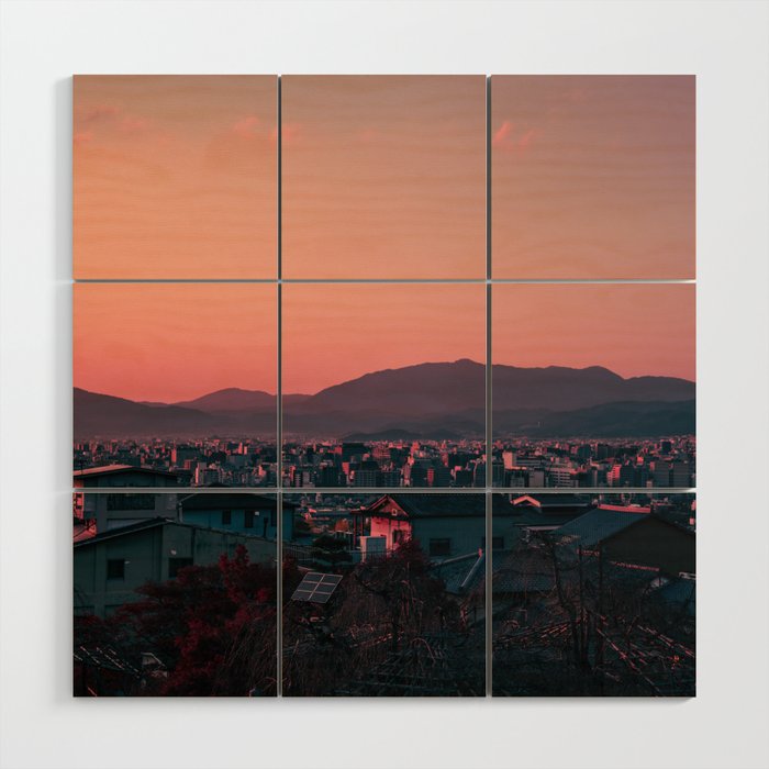 Kyoto sunset Wood Wall Art Gallery Image 1