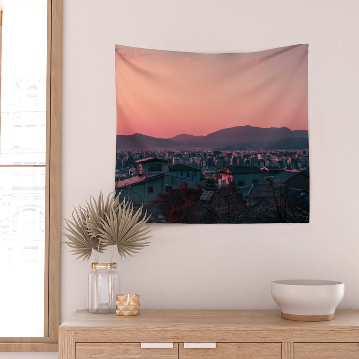 Kyoto sunset Wall Tapestry Gallery Image 2