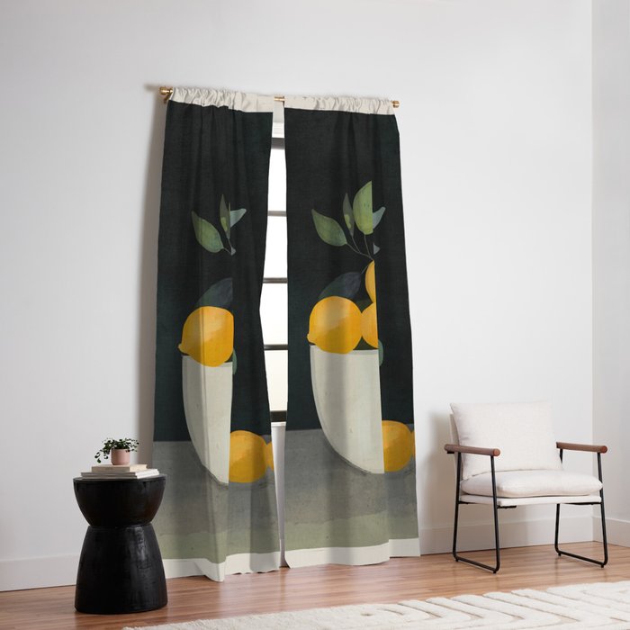 Bowl of Lemons Window Curtain Gallery Image 2