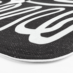 ABSTRACTION 01 | Black and White Abstract Series Bath Mat Gallery Image 3