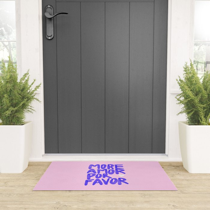 More Amor por favor - brush typography love quote Welcome Mat Gallery Image 3