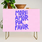More Amor por favor - brush typography love quote Credenza Gallery Image 1