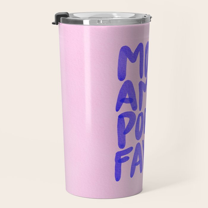 More Amor por favor - brush typography love quote Travel Mug Gallery Image 3