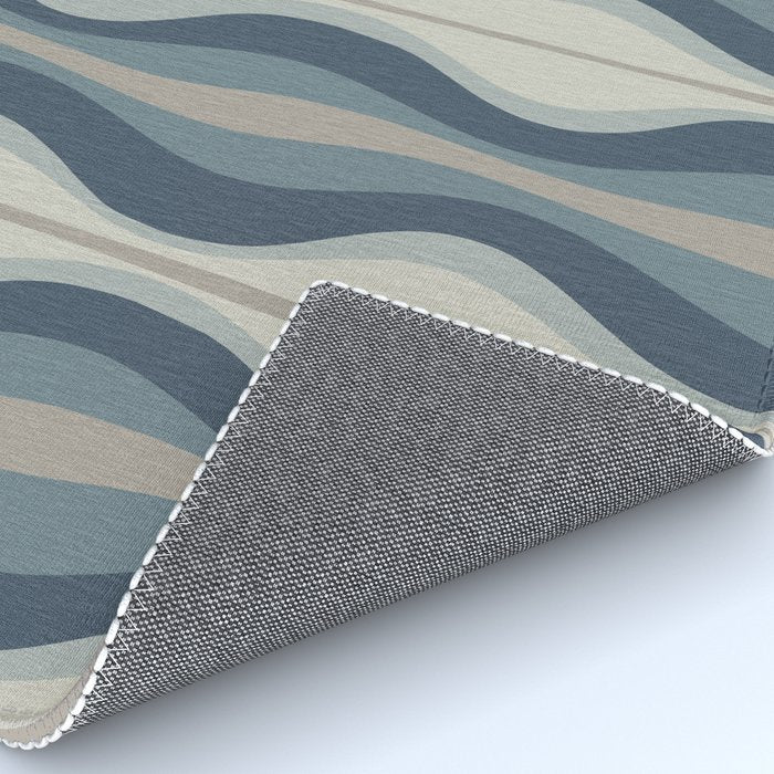 Hourglass Abstract Mid Century Modern Pattern in Neutral Blue Gray Tones Rug Gallery Image 4