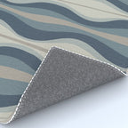 Hourglass Abstract Mid Century Modern Pattern in Neutral Blue Gray Tones Rug Gallery Image 4