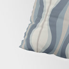 Hourglass Abstract Mid Century Modern Pattern in Neutral Blue Gray Tones Pillow Sham Gallery Image 4