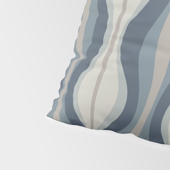 Hourglass Abstract Mid Century Modern Pattern in Neutral Blue Gray Tones Pillow Sham Gallery Image 4