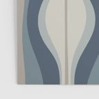 Hourglass Abstract Mid Century Modern Pattern in Neutral Blue Gray Tones Poster Gallery Image 3
