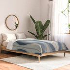 Hourglass Abstract Mid Century Modern Pattern in Neutral Blue Gray Tones Comforter Gallery Image 2
