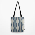 Hourglass Abstract Mid Century Modern Pattern in Neutral Blue Gray Tones Tote Bag Gallery Image 2