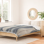 Hourglass Abstract Mid Century Modern Pattern in Neutral Blue Gray Tones Duvet Cover Gallery Image 2