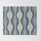 Hourglass Abstract Mid Century Modern Pattern in Neutral Blue Gray Tones Throw Blanket Gallery Image 2