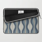Hourglass Abstract Mid Century Modern Pattern in Neutral Blue Gray Tones Laptop Sleeve Gallery Image 2