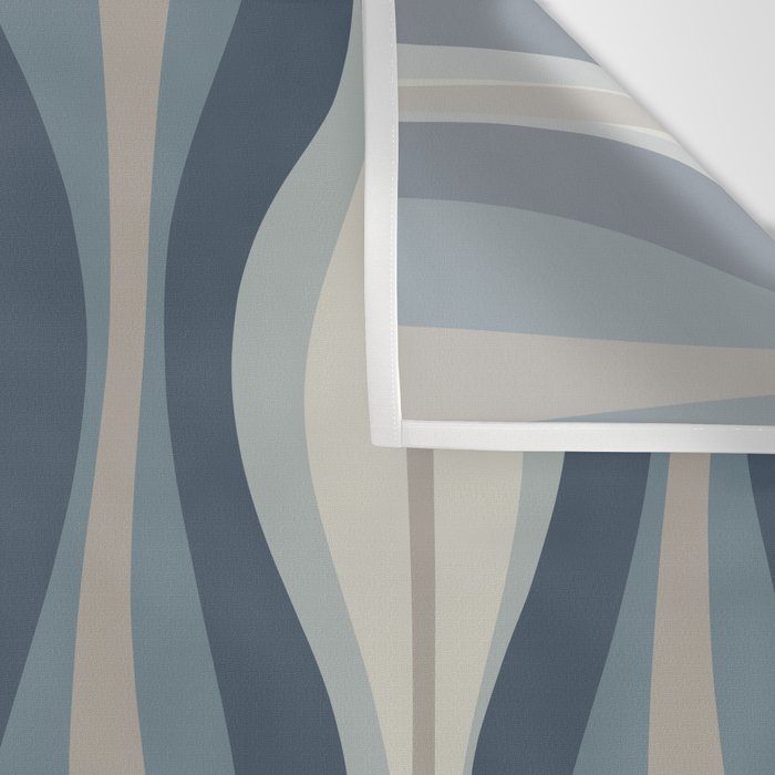 Hourglass Abstract Mid Century Modern Pattern in Neutral Blue Gray Tones Wall Tapestry Gallery Image 3
