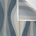 Hourglass Abstract Mid Century Modern Pattern in Neutral Blue Gray Tones Wall Tapestry Gallery Image 3