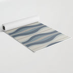 Hourglass Abstract Mid Century Modern Pattern in Neutral Blue Gray Tones Yoga Mat Gallery Image 2