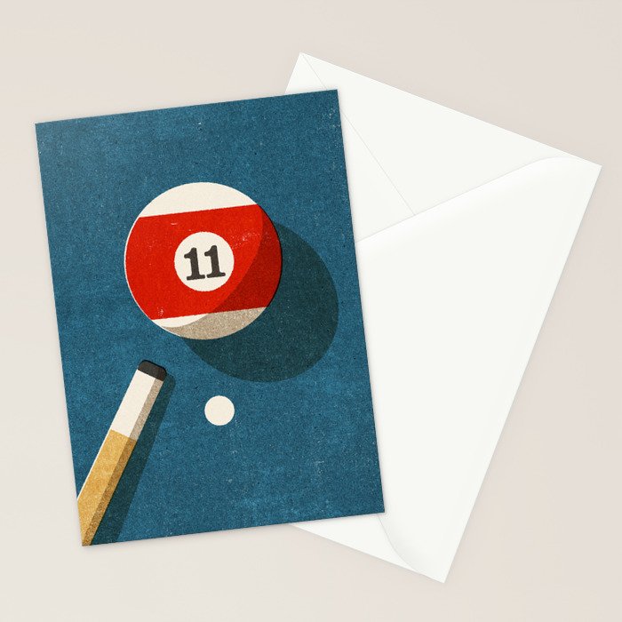 BILLIARDS / Ball 11 Stationery Card Gallery Image 2