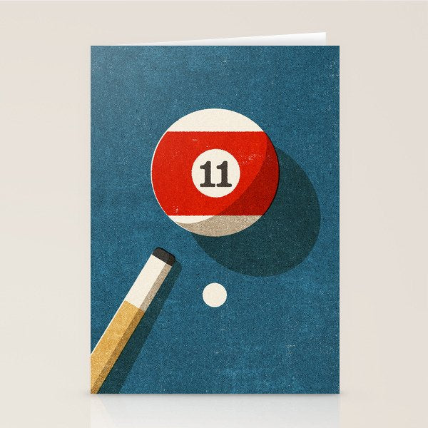 BILLIARDS / Ball 11 Stationery Card Gallery Image 2