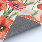 Summer Botanical Poppies Field Rug Gallery Image 4