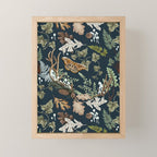 Bohemian leafy forest at night Mini Art Print Gallery Image 1
