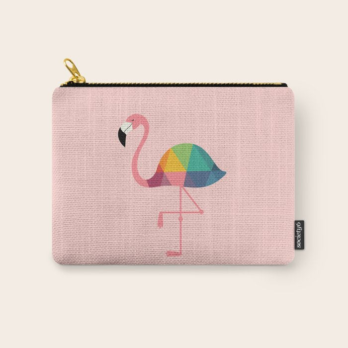 Rainbow Flamingo Carry All Pouch Gallery Image 1
