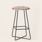Tropical Coral Floral Stool Gallery Image 1