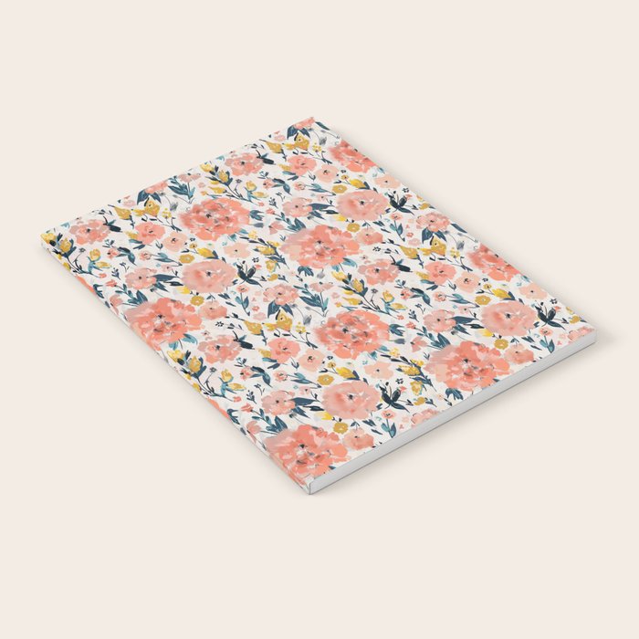 Tropical Coral Floral Notebook Gallery Image 1