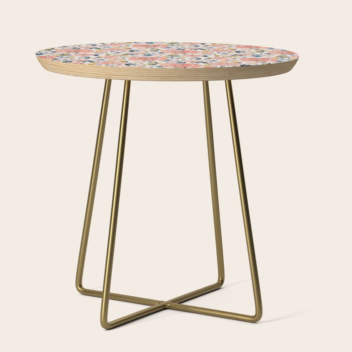 Tropical Coral Floral Side Table Gallery Image 1