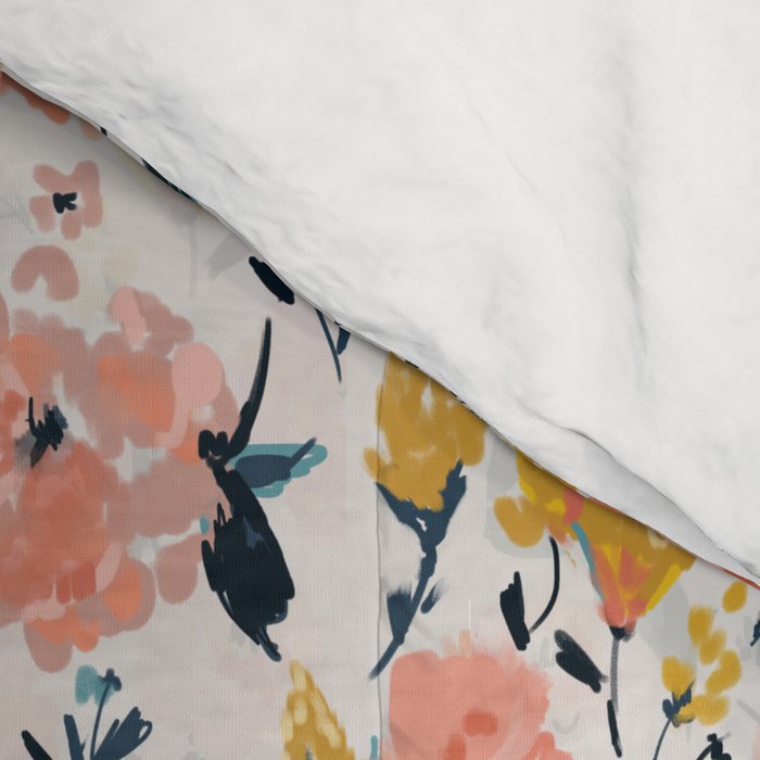Tropical Coral Floral Comforter Gallery Image 4