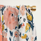Tropical Coral Floral Window Curtain Gallery Image 2