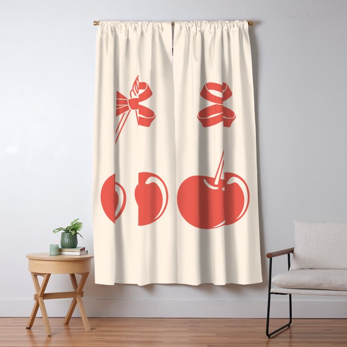 Cherry Bow Delight Window Curtain Gallery Image 1