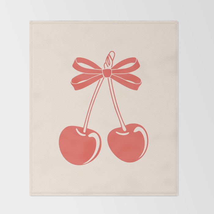 Cherry Bow Delight Throw Blanket Gallery Image 2