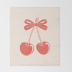 Cherry Bow Delight Throw Blanket Gallery Image 2