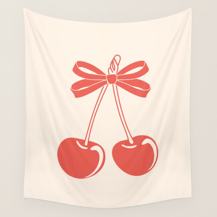 Cherry Bow Delight Wall Tapestry Gallery Image 4