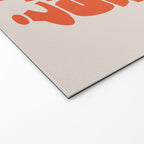 Bold Optimistic Quote in Retro Orange Welcome Mat Gallery Image 2