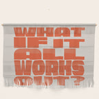Bold Optimistic Quote in Retro Orange Wall Hanging Gallery Image 1