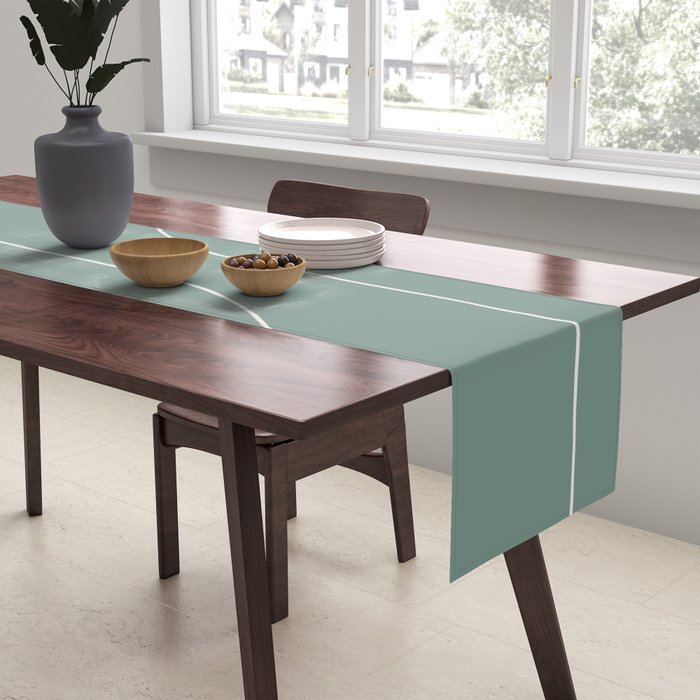 Modern Minimal Line Abstract XXIV Table Runner Gallery Image 2