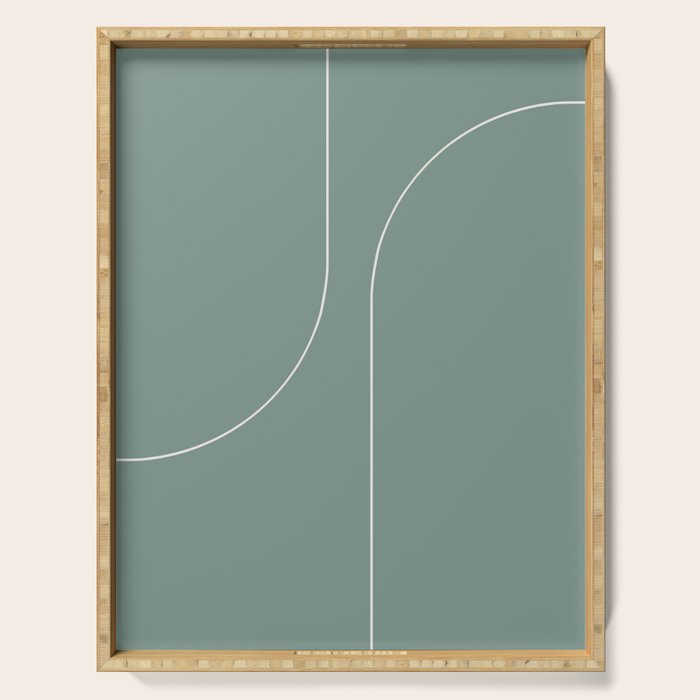 Modern Minimal Line Abstract XXIV Serving Tray Gallery Image 1