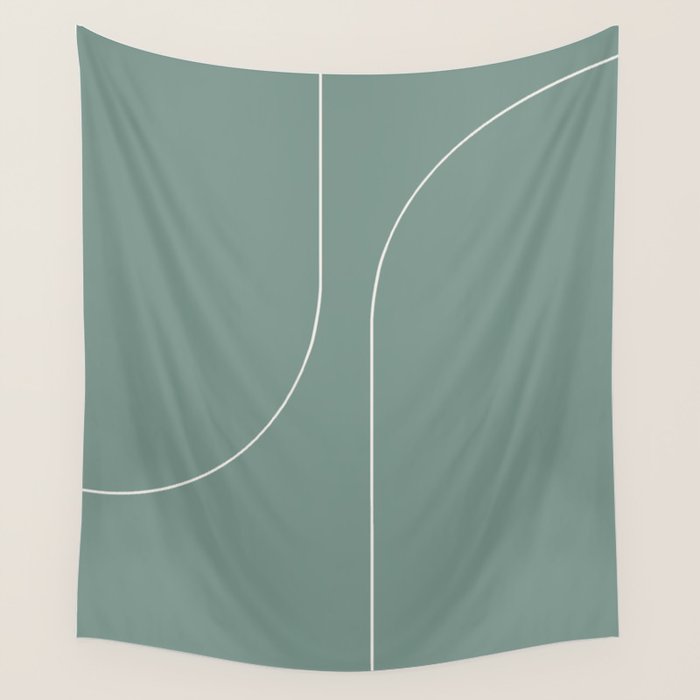 Modern Minimal Line Abstract XXIV Wall Tapestry Gallery Image 4