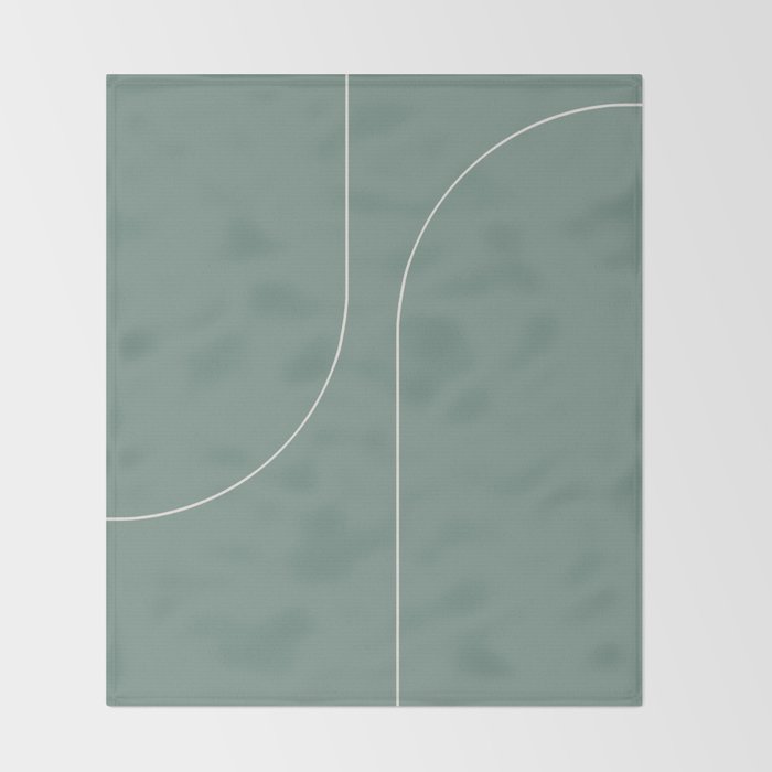 Modern Minimal Line Abstract XXIV Throw Blanket Gallery Image 2